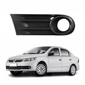 Grade Parachoque Vw Voyage G5 2009 Até 2013 Com Furo Preta Lado Esquerdo Motorista