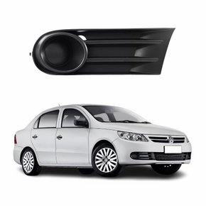 Grade Parachoque Vw Voyage G5 2009 Até 2013 Sem Furo Preta Lado Direito Passageiro