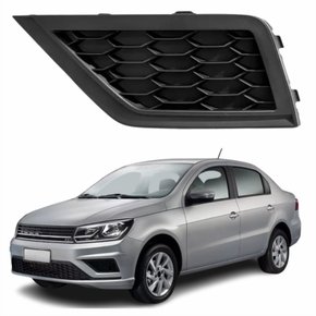Grade Parachoque Vw Voyage G8 2018 Até 2023 Sem Furo Lado Esquerdo Motorista