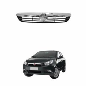 Grade Radiador Fiat Gran Siena 2013 2014 2015 2016 com Friso Cromado