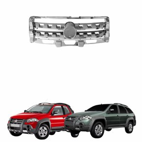 Grade Radiador Fiat Palio Strada Locker Adv 2008 até 2012 Cromado