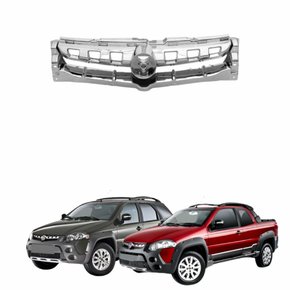 Grade Radiador Fiat Palio Strada Locker Adv 2013 até 2014 Cromado