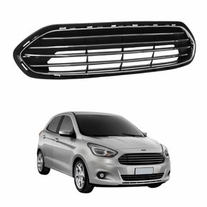 Grade Radiador Ford Ka 2015 2016 2017 2018 Com Friso Moldura Cromada