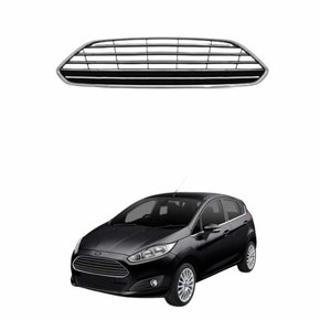 Grade Radiador Ford New Fiesta 2014 2015 2016 2017 2018 com Friso Cinza