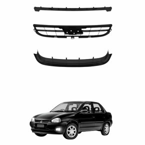 Grade Radiador Gm Corsa Sedan 2008 2009 2010 Kit 3 Pecas