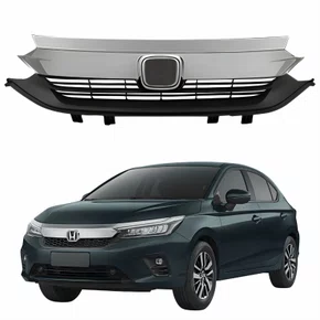 Grade Radiador Honda City 2022 2023 2024 Preta Com Moldura Cromada