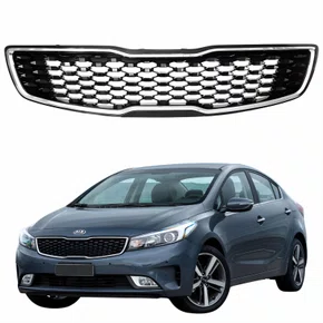 Grade Radiador Kia Cerato 2017 2018 2019 Preto Com Friso Cromado