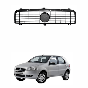 Grade Radiador Fiat Palio G4 2008 2009 2010 com Friso Preto