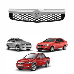 Grade Radiador Fiat Strada Siena El Palio Weekend 2013 Até 2016 Com Friso Cromado