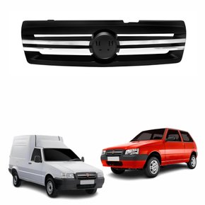 Grade Radiador Fiat Uno Fire Fiorino 2009 Até 2012 Com Friso Cromado