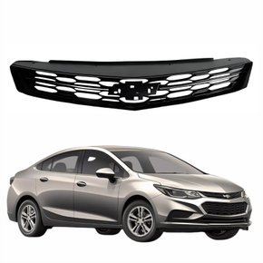Grade Radiador Gm Cruze Sedan LT 2016 Até 2019 Sem Furo Friso