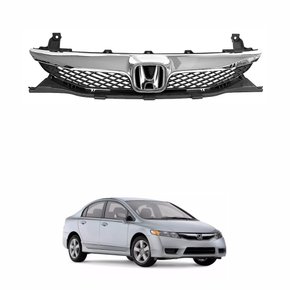Grade Radiador Honda Civic 2009 2010 2011 com Friso Cromado