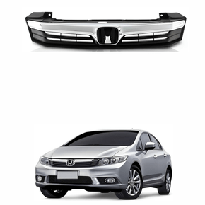 Grade Radiador Honda Civic 2012 2013 2014 com Friso Cromada