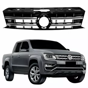Grade Radiador Vw Amarok 2017 Até 2022 Com Friso Cromada