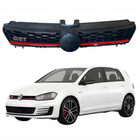 Grade Radiador Vw Golf GTI 2014 Até 2018 Com Friso Vermelho (Modelo Original)