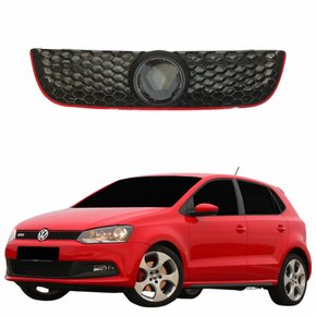 Grade Radiador Vw Polo 2007 Até 2015 Com Friso Vermelho