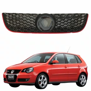 Grade Radiador Vw Polo 2007 Até 2015 Com Friso Vermelho