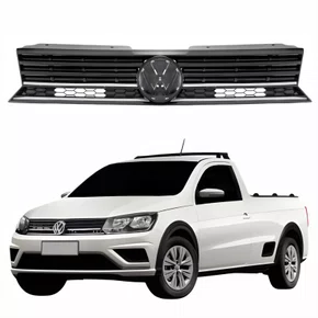 Grade Radiador Vw Saveiro G7 2016 Até 2020 Com Friso Cromado