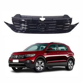 Grade rad vw t-cross 19/23 black c/ det crom c/ friso black