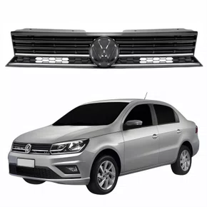 Grade Radiador Vw Voyage G8 2021 Até 2023 Com Friso Cromado