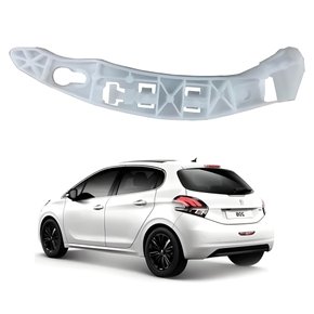 Guia Parachoque  Traseiro Peugeot 208 2013 Até 2019 Lado Esquerdo Motorista