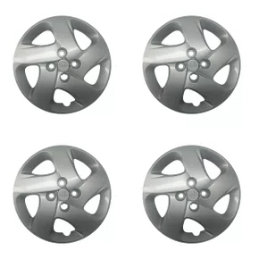 Kit 4 Calotas Aro 14 Prata Fiat Mobi 2019 2020 Grid - Referência: 298CB-Pta-E