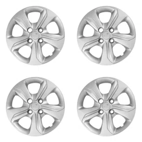 Kit 4 Calotas Aro 14 Prata Chevrolet Onix 2020 Grid - Referência: 376CB-Pta-E
