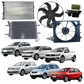 Kit Radiador Vw Fox Spacefox Polo 2006 Até 2012 Gol Voyage Saveiro 2009 Até 2021 Com Ar Condicionado