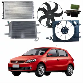 Kit Radiador Vw Gol 2009 Até 2021 Com Ar Condicionado
