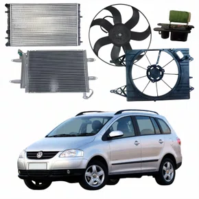 Kit Radiador Vw Spacefox 2006 Até 2012 Com Ar Condicionado