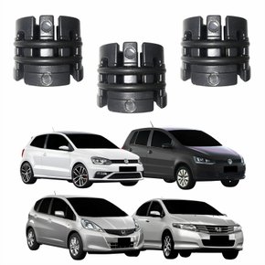 Kit Bucha Reparo Reforçada Caixa Direção Vw Fox 2014 Até 2020 Vw Polo 2015 Até 2021 Honda City Fit 2009 Até 2014