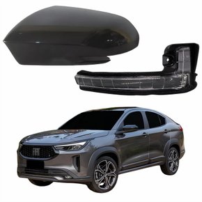 Kit Capa Com Pisca Retrovisor Fiat Fastback 2021 2022 2023 2024 Lado Esquerdo Motorista