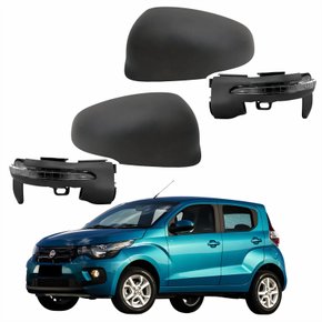 Kit Capa Com Pisca Retrovisor Fiat Mobi 2014 Até 2022