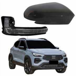 Kit Capa Com Pisca Retrovisor Fiat Pulse 2021 2022 2023 2024 Lado Direito Passageiro