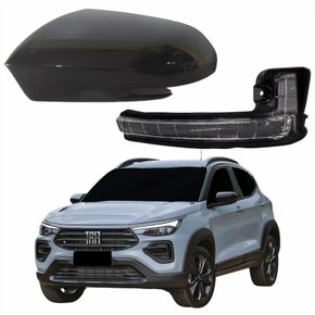 Kit Capa Com Pisca Retrovisor Fiat Pulse 2021 2022 2023 2024 Lado Esquerdo Motorista