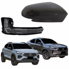 Kit Capa Com Pisca Retrovisor Fiat Pulse Fastback 2021 2022 2023 2024 Lado Direito Passageiro