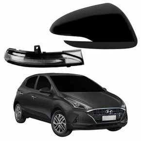 Kit Capa Com Pisca Retrovisor Hyundai Hb20 2020 2021 Lado Direito Passageiro