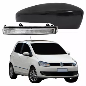 Kit Capa Com Pisca Retrovisor Vw Fox 2013 2014 2015 2016 Texturizado Lado Direito Passageiro
