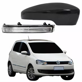 Kit Capa Com Pisca Retrovisor Vw Fox 2013 Até 2016 Liso Lado Direito Passageiro