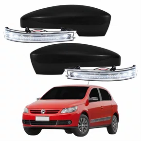 Kit Capa Com Pisca Retrovisor Vw Gol G5 2008 2009 2010 2011 2012 Texturizado