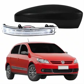Kit Capa Com Pisca Retrovisor Vw Gol G5 2008 2009 2010 2011 2012 Texturizado Lado Direito Passageiro