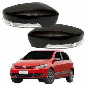Kit Capa Com Pisca Retrovisor Vw Gol G6 2008 2009 2010 2011 2012 Liso