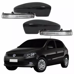 Kit Capa Com Pisca Retrovisor Vw Gol G6 2013 2014 2015 2016 Texturizado