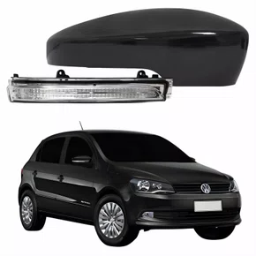 Kit Capa Com Pisca Retrovisor Vw Gol G6 2013 2014 2015 2016 Texturizado Lado Direito Passageiro