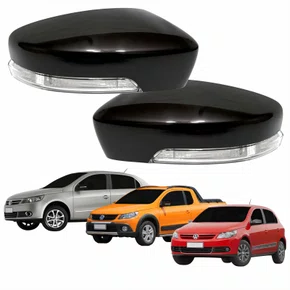 Kit Capa Com Pisca Retrovisor Vw Gol Saveiro Voyage G6 2008 2009 2010 2011 2012 Liso