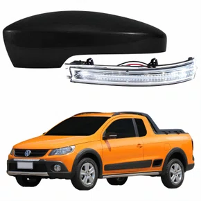 Kit Capa Com Pisca Retrovisor Vw Saveiro G5 2008 2009 2010 2011 2012 Texturizado Lado Esquerdo Motorista