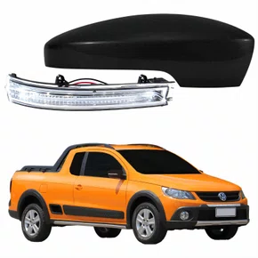 Kit Capa Com Pisca Retrovisor Vw Saveiro G5 2009 2010 2011 2012 Texturizado Lado Direito Passageiro