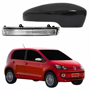 Kit Capa Com Pisca Retrovisor Vw Up 2013 2014 Liso Lado Direito Passageiro