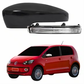Kit Capa Com Pisca Retrovisor Vw Up 2013 2014 Texturizado Lado Esquerdo Motorista