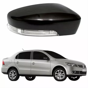 Kit Capa Com Pisca Retrovisor Vw Voyage 2008 2009 2010 2011 2012 Liso Lado Direito Passageiro